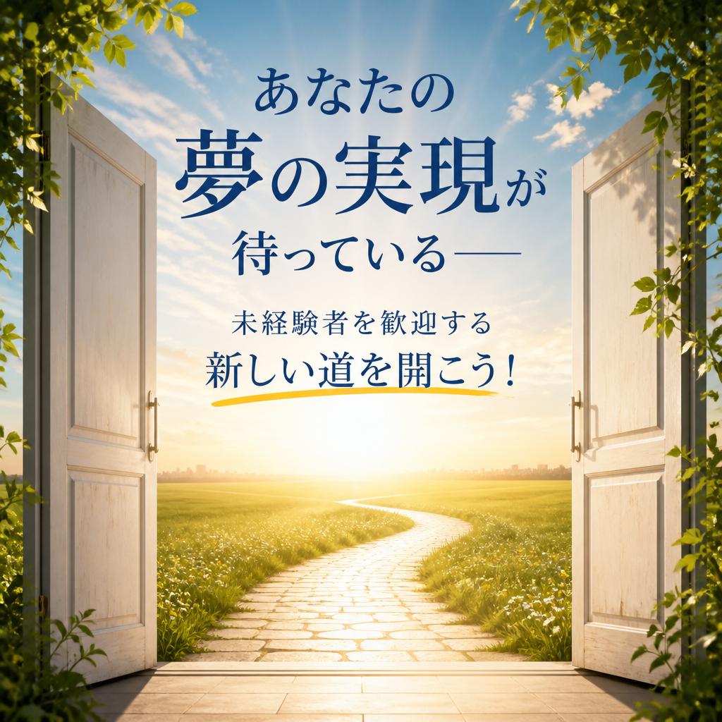 あなたの夢の実現が待っている——未経験者を歓迎する新しい道を開こう！